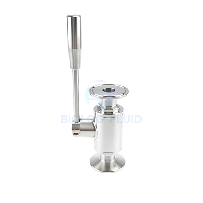 Stainless steel hygienic grade tri clamped 2 way ball valve